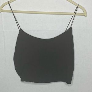 Black Crop Tank Top